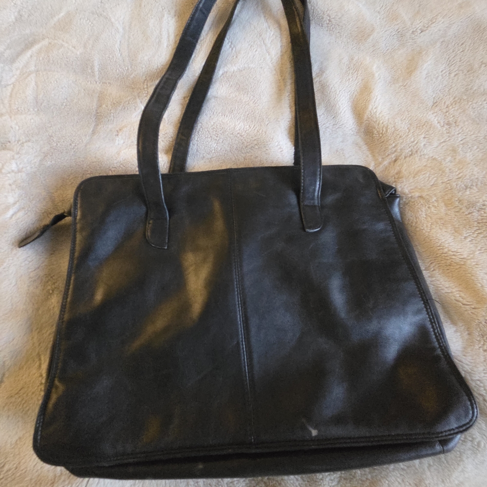 Tignanello Leather Laptop Tote, black - Picture 2 of 8